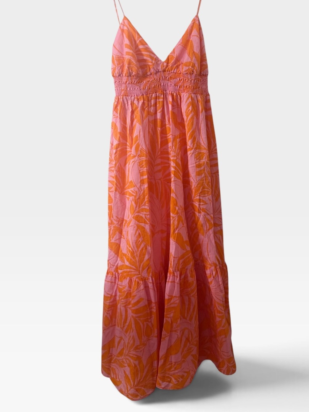 🌼🌸🌼MNG (Mango)🌸Brand New🌸Pink & Orange🌸Floral Maxi Dress🌸Boho Beach Chic🌼🌸🌼